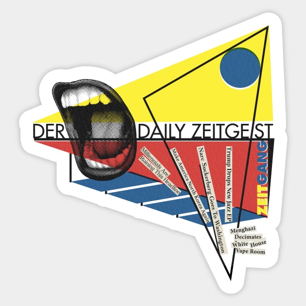 Der Daily Zeitgeist - Bauhaus Logo Sticker by The Daily Zeitgeist